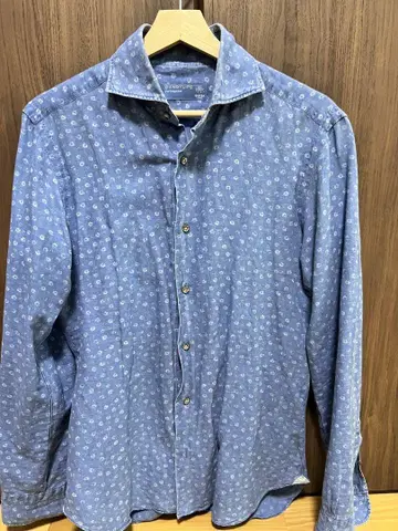 BARBA 댄디 라이프 블루 긴팔 셔츠