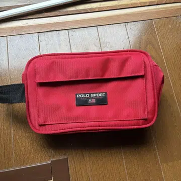 RALPH LAUREN 폴로 스포츠 클러치 세컨드 백 빨간색