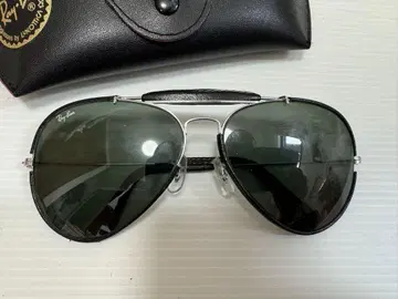 고품질 B&L USA 레이밴 가죽 실버 아웃도어 맨 62mm