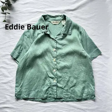 Eddie Bauer 오픈 카라 반팔 린넨 셔츠 에디 바우어