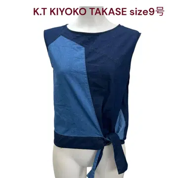 새상품급 K.T 키요코 타카세 슬리브리스 컷티셔츠 블라우스 상의