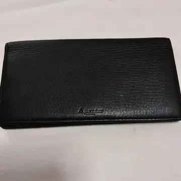 소가죽 블랙 장지갑 Aquascutum