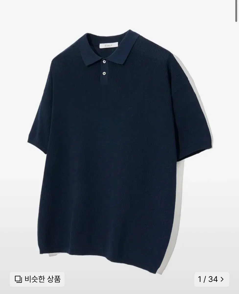 (New product) Knitted CoolEver PK Short Sleeve Knit Tee Navy L