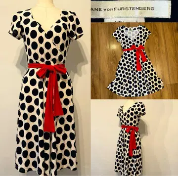 Diane von Furstenberg 도트 무늬 원피스 사이즈 4