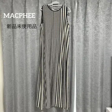 미사용 새상품 택 포함 MACPHEE 소프트 코튼 슬리브리스 원피스