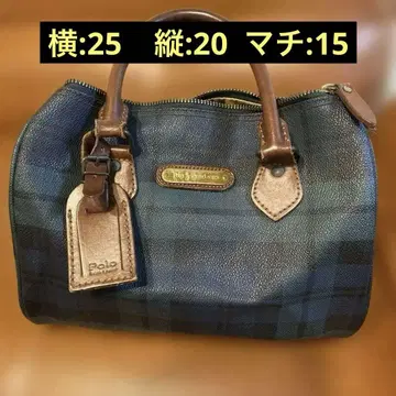 폴로 랄프로렌 핸드백 미니 보스턴 백 체크 무늬