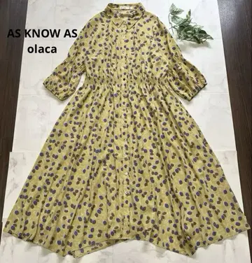 새상품급 아즈노아즈오라카 비대칭 과일 패턴 셔츠 원피스 사이즈 15