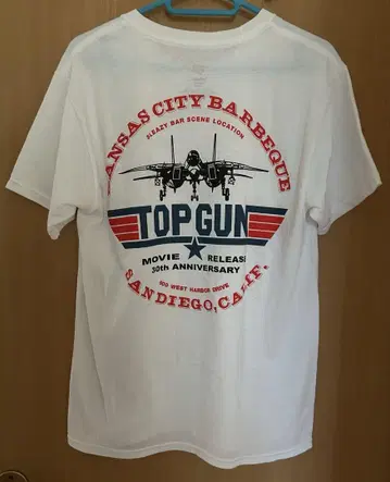미국 촬영지에서 구매 TOP GUN 탑건 Hanes 티셔츠 남녀 공용 S