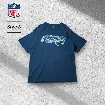 00s NFL 뉴 잉글랜드 패트리어츠 2007 티셔츠 페이드 네이비 L