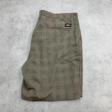 GENUINE 디키즈 하프 팬츠 구제 의류 체크 무늬 브라운 W40