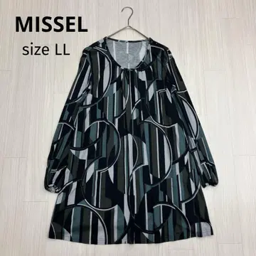 MISSEL 미젤 디자인 긴팔 티셔츠 튜닉 원피스 LL