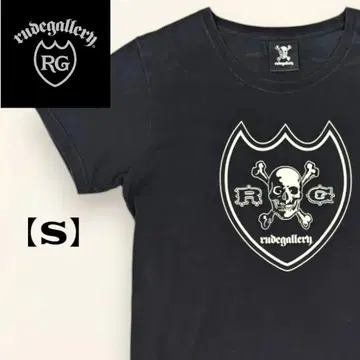 rudegallery 스컬 프린트 티셔츠 S 사이즈 블랙
