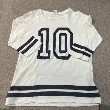 RADWIMPS 10주년 풋볼 티셔츠 화이트/네이비 M