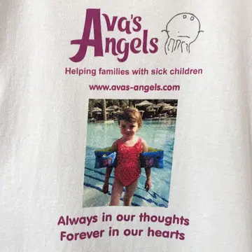 00s Ava's Angels 누구야 티셔츠 사진 티셔츠 화이트