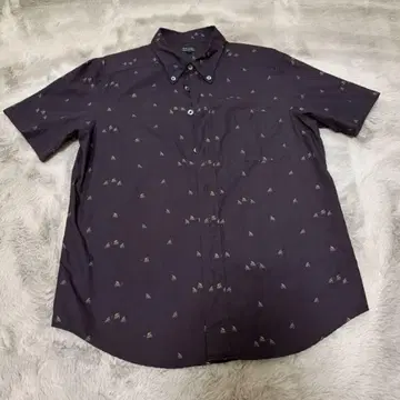 폴 스미스 Paul Smith 반팔 셔츠 블랙 자전거 패턴 프린트 L