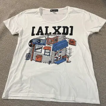 [ALEXANDROS] 레코드 샵 티셔츠 화이트 L