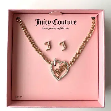 Juicy Couture 하트 모양 목걸이 및 귀걸이 세트