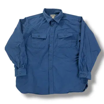 00s L.L.Bean 샤모아 크로스 셔츠 플란넬 구제 의류 블루 XL