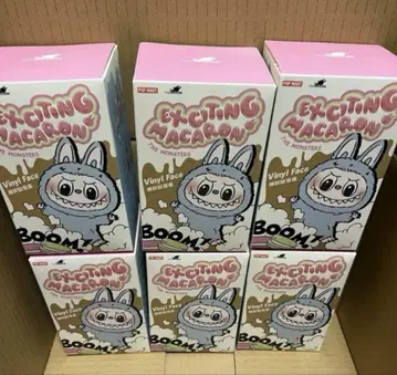 POPMART LABUBU 마카롱 봉제 인형 6개 세트 랜덤