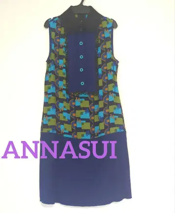 ANNASUI 실크 슬리브리스 원피스