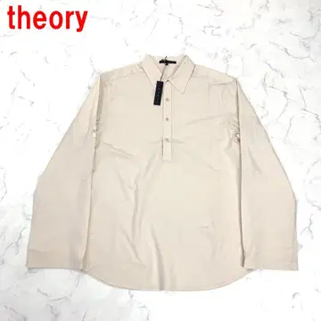 A6221 택 포함 새상품 띠어리 셔츠 블라우스 면 베이지 42