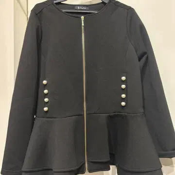 블랙 노카라 자켓