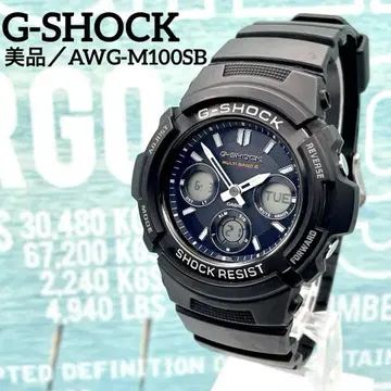 G-SHOCK AWG-M100SB 시계 아나디지 남성용 터프 솔라 시계