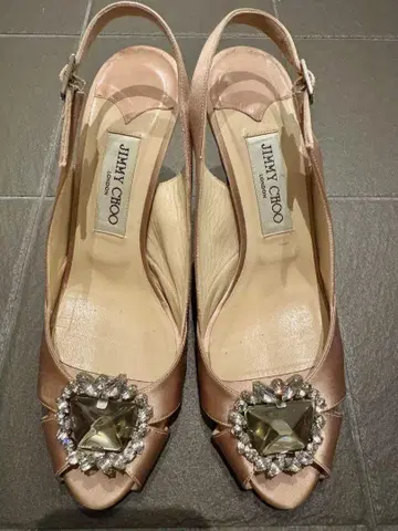 JIMMY CHOO 핑크 새틴 하이힐 펌프스 38.5 24.5