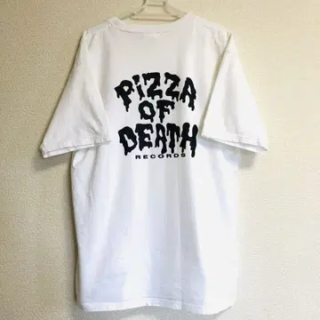 PIZZA OF DEATH 티셔츠 화이트 L 사이즈
