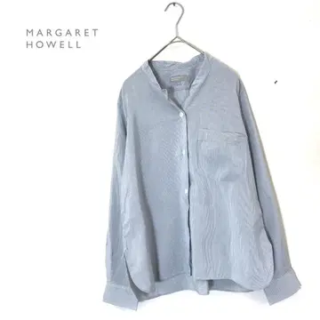 MARGARET HOWELL 노카라 셔츠 블라우스 루즈핏