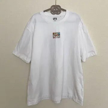 유니클로 요네즈켄시 요네즈 켄시 티셔츠 L 사이즈 화이트 고양이