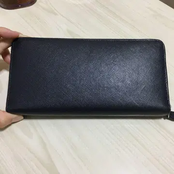 다크 네이비 가죽 장지갑
