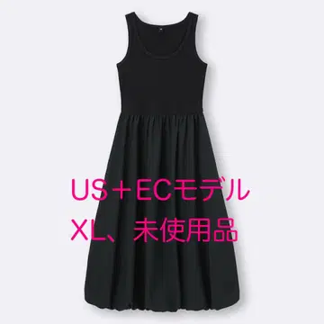 미사용 새상품 버블 헤 원피스 슬리브리스 US+EC 모델 블랙 XL