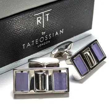 tac125 새상품 타테오시안 커프 링크스 실버925 퍼플 자수정