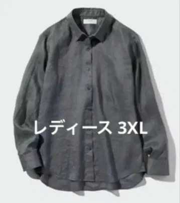새상품 3XL 유니클로 프리미엄 린넨 셔츠 UNIQLO 그레이 새상품