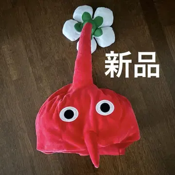 피크민 변신 모자 빨간색 피크민 모자 봉제 인형