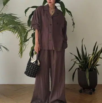 JEANASIS 린넨 CPO 자켓 브라운