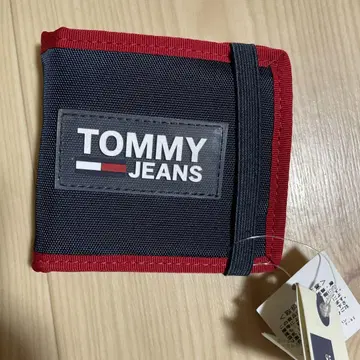 TOMMY JEANS 접이식 지갑 네이비/레드