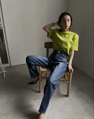 아메리빈티지 메디 립스톱 테이퍼드 데님
