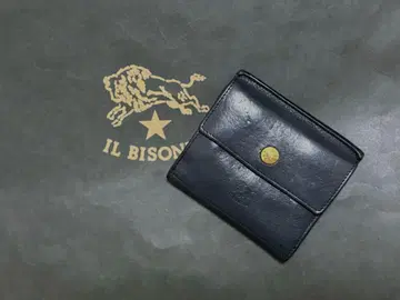 IL BISONTE 네이비 접이식 지갑