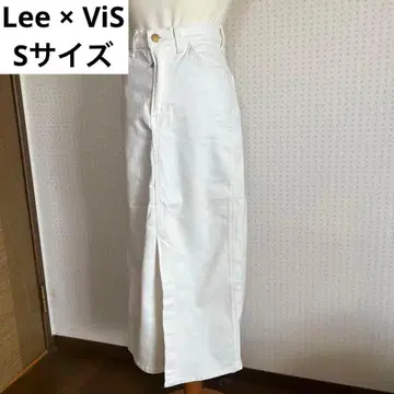 Lee Bis 맥시 데님 스커트 화이트 S
