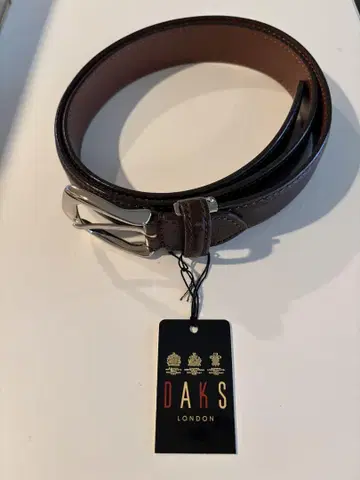 DAKS LONDON 브라운 소가죽 벨트