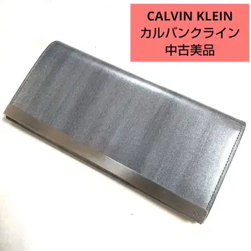 CALVIN KLEIN 중고 새상품급 캘빈클라인 그레이 장지갑 지갑