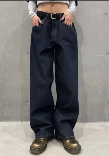 GAP 슈퍼 배기 데님 인디고 블루