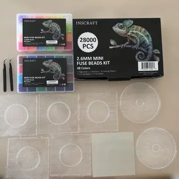 펄러비즈 2.6mm 세트 핀셋 및 플레이트 포함