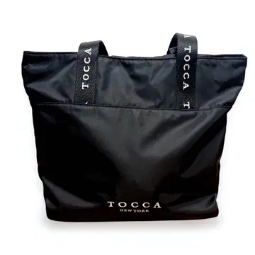 한정품 TOCCA 토카 토트백 나일론 로고 테이프 블랙