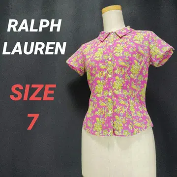 RALPH LAUREN 랄프 로렌 꽃무늬 셔츠 여성용 핑크 올 패턴