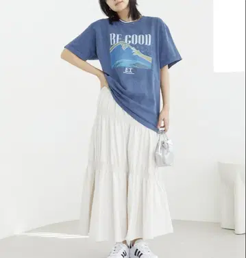 LAVEANGE 나일론 셔링 스커트 미사용 새상품