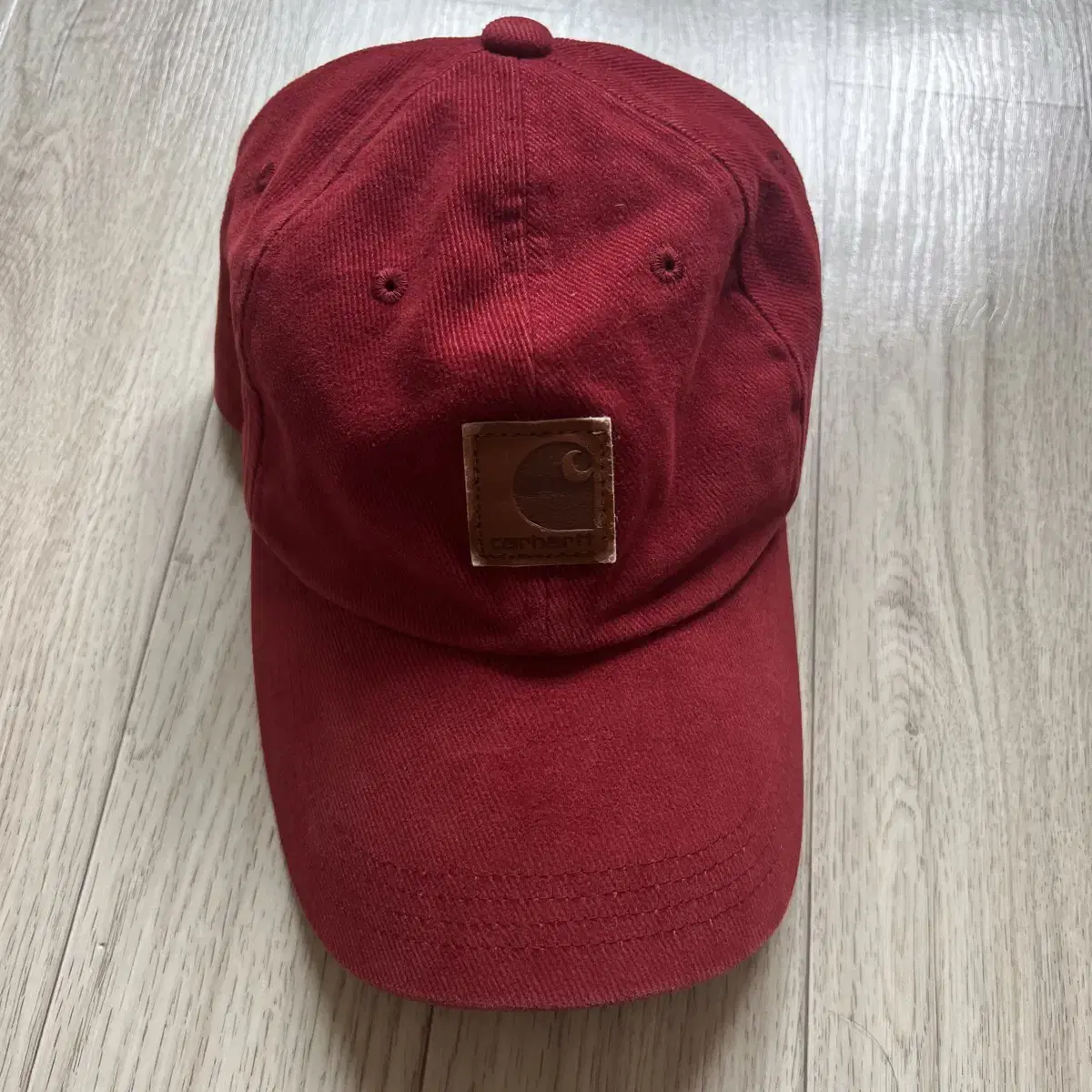 [CARHARTT] 칼하트 레더패치 레드 볼캡
