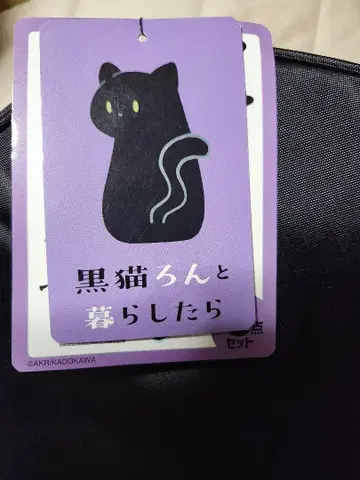 검은 고양이 론과 함께 살면 8종 세트 해피 백